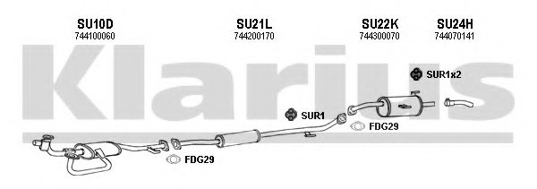 KLARIUS 800012U Exhaust System